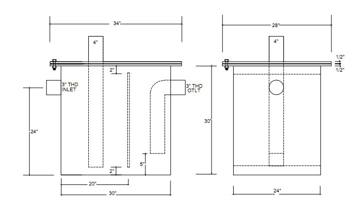 grease trap design drawings